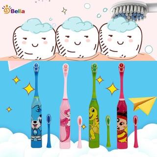 Kids Baby Character Electronic Toothbrush With 1 Replaceable Toothbrush Heads