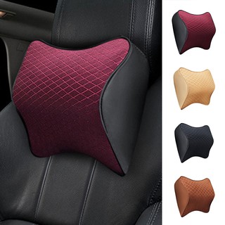 Headrest Mat Fabrics Memory Foam Lumbar Support Car Pillow