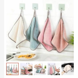 kitchen towel❏Coralline towel kitchen clean towel dishcloth plate