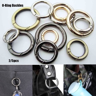 2PCS Zinc Alloy Spring O-Ring Buckle Hooks Bag Belt Snap Clip Carabiner Purses Plated Gate Round Push Trigger Outdoor Tools