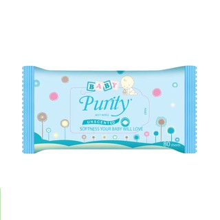 Purity Baby Wet Wipes Unscented 80 Pulls