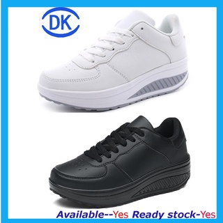 (DNK)Black Sneakers Women casual shoes wedges shoes women white sports sneakers shoes Breathable platform shoes