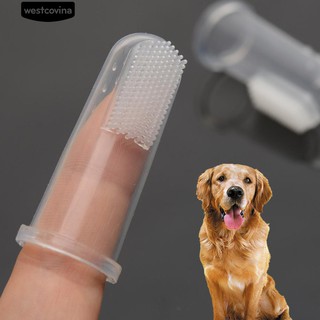 COD💦2Pcs Pet Finger Toothbrush Silicone Teeth Cleaning Brush Kit Tool (1)