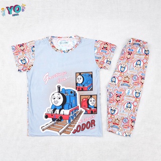 [YO.MALL]boy's sleepwear soft fiber comfortable sleep kids tokong train printed children's(cod)