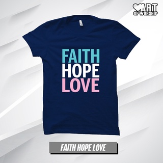 Faith Hope Love NAVY Christian Shirts / Statement Shirt / Gospel Shirt / Bible Verse / Unisex Tees