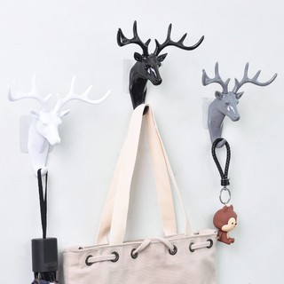 ins Nordic style Three-dimensional antler hooks, creative home wall decoration Hanging hooks,home decoration wall hanging living room bedroom coat hook seamless hook (1)