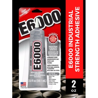 E6000 Industrial Strength Multipurpose Adhesive 2 oz Tube with Nozzle Glue Bond Ceramic Wood Metal V