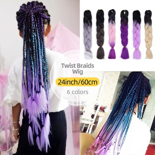 【9.9 Big Sales】Gradient Color Braid Wig Synthetic Hair Extension Braids Wig / Hair Extensions Wigs