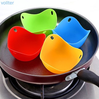 VOLL - 4pcs/set Flexibe Silicone Egg Poacher Cook Poach Pods Kitchen Tool Baking Poached Cup high-level hood (1)