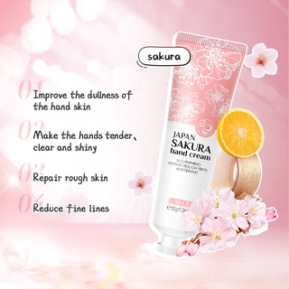 【Ready Stock】☂▫Sakura Hand Cream Nourishing Anti-chapping Reduce Wrinkles Hand Care Moisturizing Dry