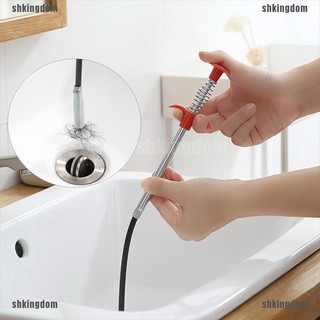 【SHK】60cm Drain Cleaner Sticks Clog Remover Cleaning Tools Spring Pipe Dredging Tool (3)