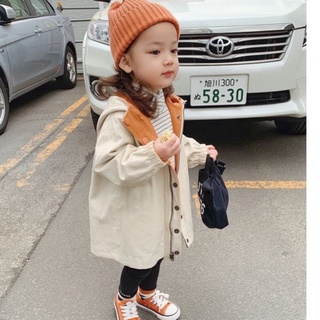 Spring Autumn Korean Fashion Children Windbreaker Jacket Kids Girls Boys Trench Coat Outerwear Coats