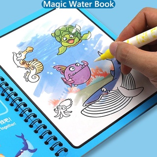 book►▪Magic Water Book Kids Colouring Children Colour Painting And Pen