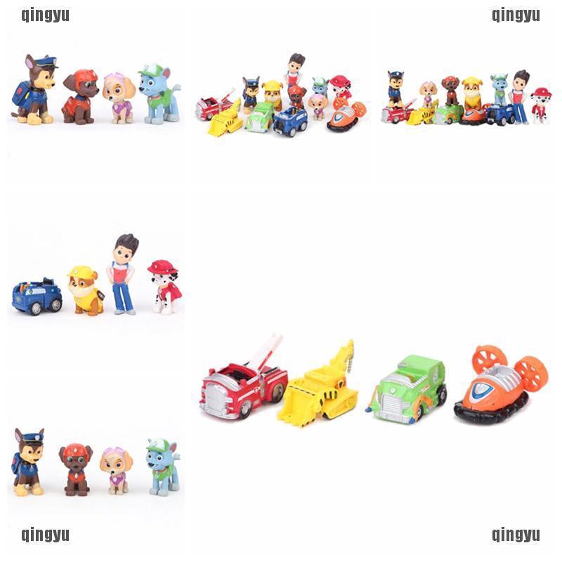 QYPH 12X Fashion Nickelodeon Paw Patrol Mini Figures Toy Playset Cake Toppers