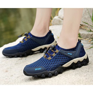 Summer mesh men's shoes sports casual shoes mesh soft sole mountaineering outdoor light mesh shoes