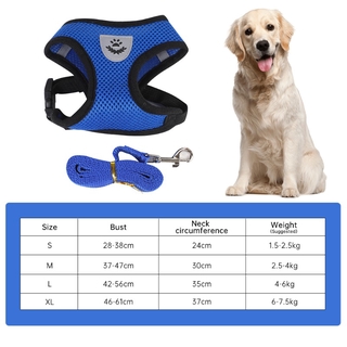 Cute Dog Harness Puppy Fashion Mesh Vest + Leash Lead Set Pet Clothing (4)