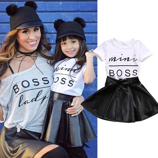 【sale】 2PCS Toddler Kids Baby Girls Clothes T-shirt Tops+Skirts