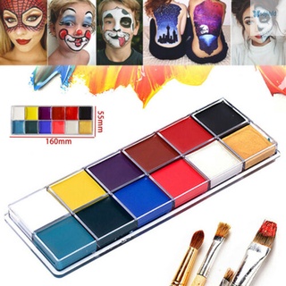 Body Paint 12 Colors Face Body Painting Pigment Oil Art Makeup Cosplay Halloween Party Body Paint Kit