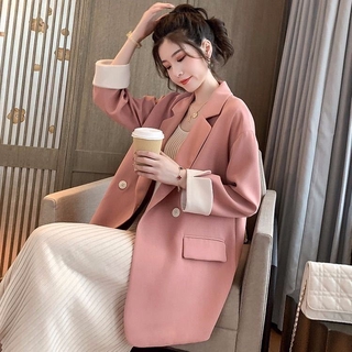 Korean Plus Size Women's Casual Loose Long Sleeve Blazer (1)