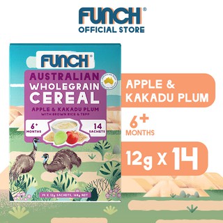 Funch Foods Wholegrain Cereal Apple Kakadu Plum Sachets 12g X 14 s7TN