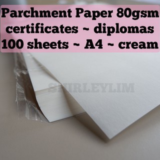 Parchment Paper 80gsm A4 100pcs Certificate Diploma Invitation