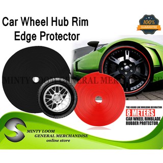 New 8M Car Wheel Hub Rim Edge Protector Tire Guard Line Sticker Rubber Strip