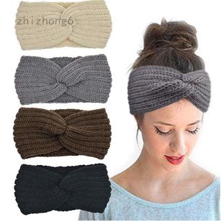 []Winter Knit Headbands Chunky Headwrap For Women Crochet Turban Knitted Ear Warmer