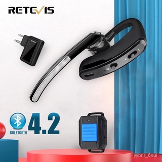 Retevis EEK013 Bluetooth Earpiece Walkies Talkie Headset with Wireless Finger PTT for Kenwoods Baofe