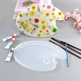 Color Palette Silicone Mold DIY Epoxy Resin Mirror Painting Board Palette Silicone Mold Jewelry Handicraft Making Tools