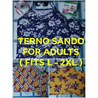TERNO SHORTS+SANDO FOR ADULTS COTTON SPANDEX