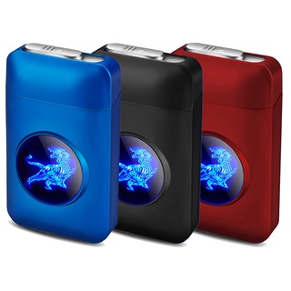 USBElectronic Lighter Rechargeable Resin Metal Cigarette Case Coil Lighter Cigarette Case Men’s Gift