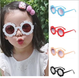 Kids Sunglasses Flower Boys Girls Round Children Glasses