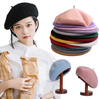 Women Elegant Berets Hat/Fashion Solid Color Caps/Painter Style Hat/Wool Vintage Berets/Walking Cap