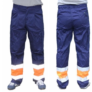Men Work Pants Reflective Night Work Safety Warning Pants With Pockets Spray Maintenance Engineering