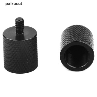 [pairucut] Thread adapter microphone stand 5/8" 27 female to 1/4" 20 male camera tripod .