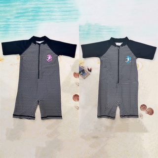 Kids short sleeve swimwear Baby One Piece Cartoon Cute Shark Pattern Sunscreen Beach Swimsuit