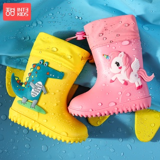 ♨Baby Rain Boots Children s Fashion Rain Boots Boys Non-Slip Rubber Shoes Girls Water Boots Children