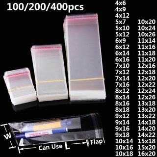 Transparent Self Sealing Small Poly OPP Plastic Bags Jewelry Gift Packing Self Adhesive Cookie Candy