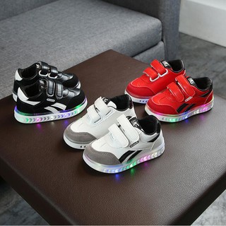 Kids Toddler Shoes Led Glowing Sneakers With Light Children Running Shoes Hook Loop Fashion Luminous