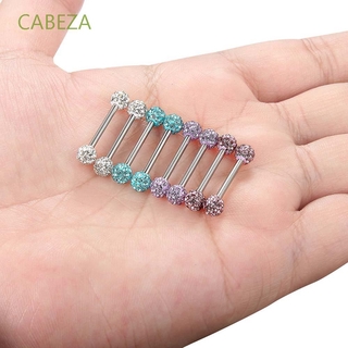 CABEZA Barbell Crystal Stainless Steel Tongue Piercing
