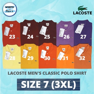 Men's Lacoste CLASSIC Polo Shirt SIZE 7 (3XL)