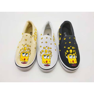 NEW spongebob canvas slip on shoes for women lazy doll shoes
