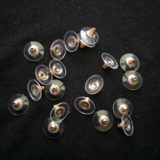 50pcs earring lock(silver & gold)