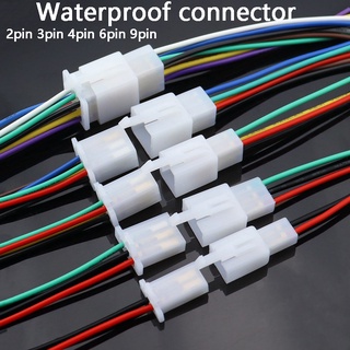 1 set of 2.8mm 2 / 3 / 4 / 6 / 9-pin automobile quick connect wire connector male and female plug kit motorcycle