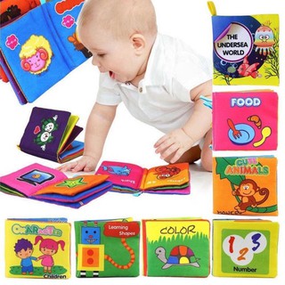 ﹉۩Hellomom Baby Intelligence Development Cloth Book Cognize Book Toys