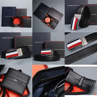 [Special Price] Tommy Hilfiger Men's Wallet/Men's Belt/Wallet/Belt/Coin Purse/Set/Leather/Original Genuine/Short Wallet (4)