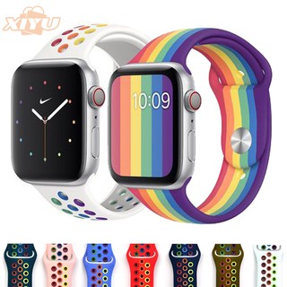 XIYU Rainbow Silicone Strap Apple Watch Rainbow Silicone / Nike+ Sports Strap Apple Watch Anti-Sweat Strap