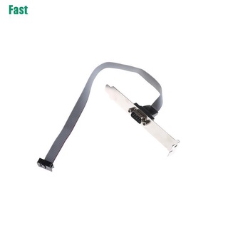 [Interfunfast] Motherboard Serial 9Pin Rs232 Db9 Com Port Ribbon Cable Connector Bracket Slot [Hot]