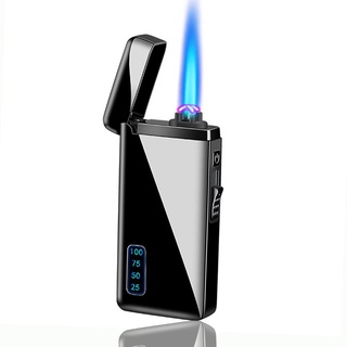 Gas & Electric Metal USB Dual Arc Lighter Jet Flame Lighter Windproof Plasma Cigarette Lighter Turbo