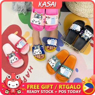 KASAI Han edition cute Cat slipper ins web celebrity antiskid proof household word slippers woman